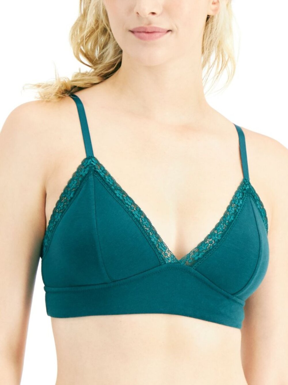 Jenni by Jennifer Moore Womens On Repeat Wide Lace Bralette